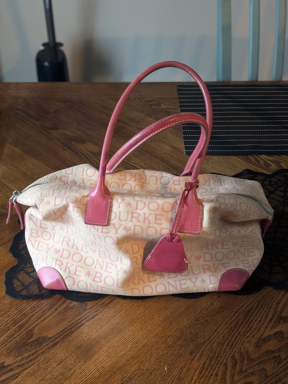 Dooney & Bourke Pink Logo Satchel